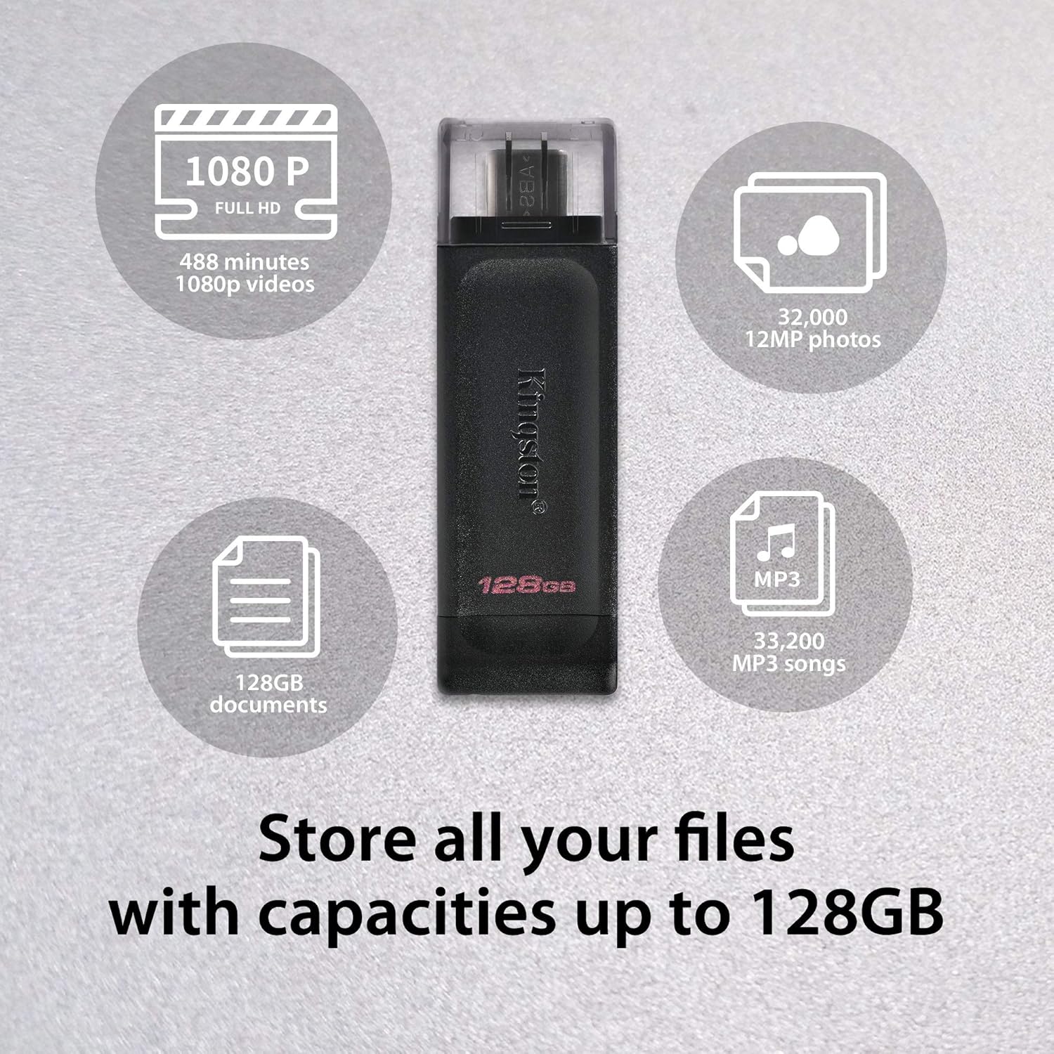 Pendrive 64GB Kingston DataTraveler 70 USB Tipo-C - Imagem 5