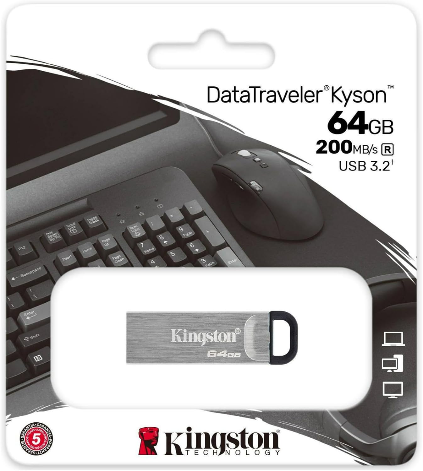 Pens USB 64GB Kingston DataTraveler Kyson USB 3.2 - Imagem 6
