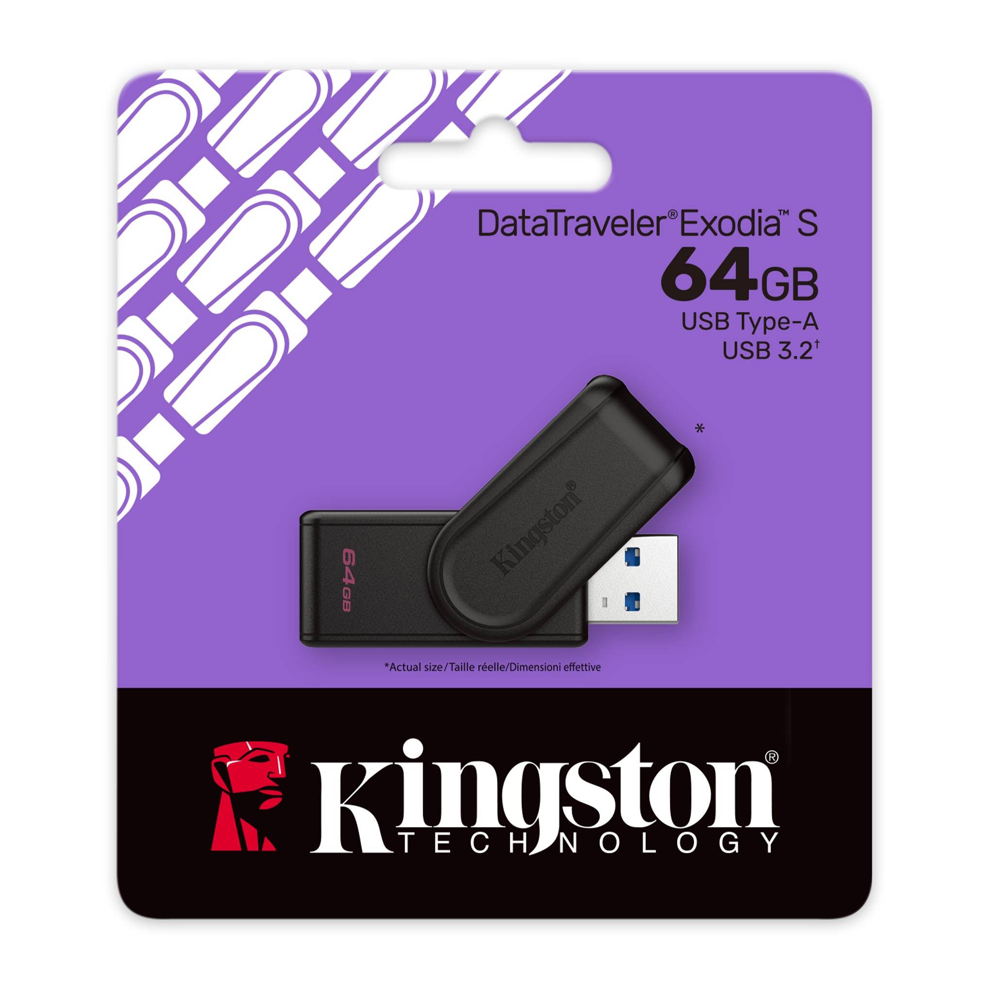 Pendrive 64GB Kingston DataTraveler Exodia S USB 3.2 - Imagem 2