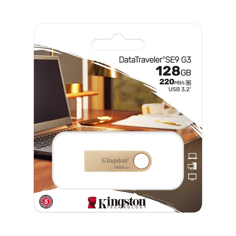 Pendrive 128GB Kingston DataTraveler SE9 G3 USB 3.2 - Imagem 3