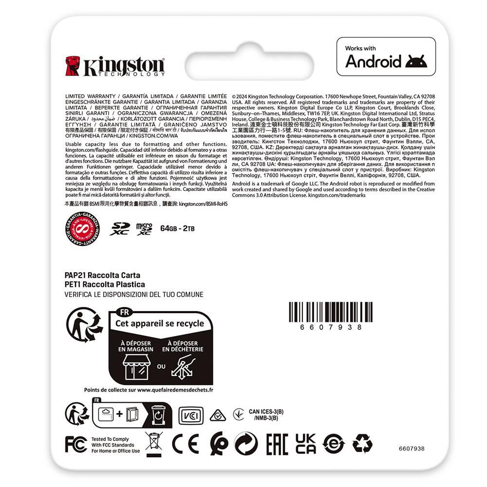 Cartão de Memória Kingston CANVAS Go! Plus 128GB microSD XC com Adaptador/ Classe 10/ 200MBs - Imagem 7