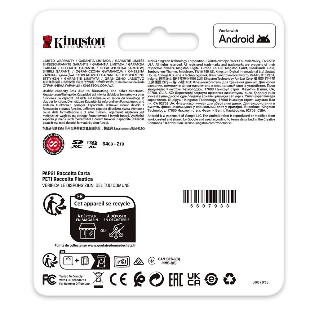 Cartão de Memória Kingston CANVAS Go! Plus 1TB microSD XC com Adaptador/ Classe 10/ 200MBs - Imagem 10