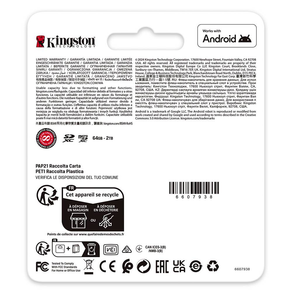 Cartão de Memória Kingston CANVAS Go! Plus 512GB microSD XC com Adaptador / Classe 10 / 200MBs - Imagem 7