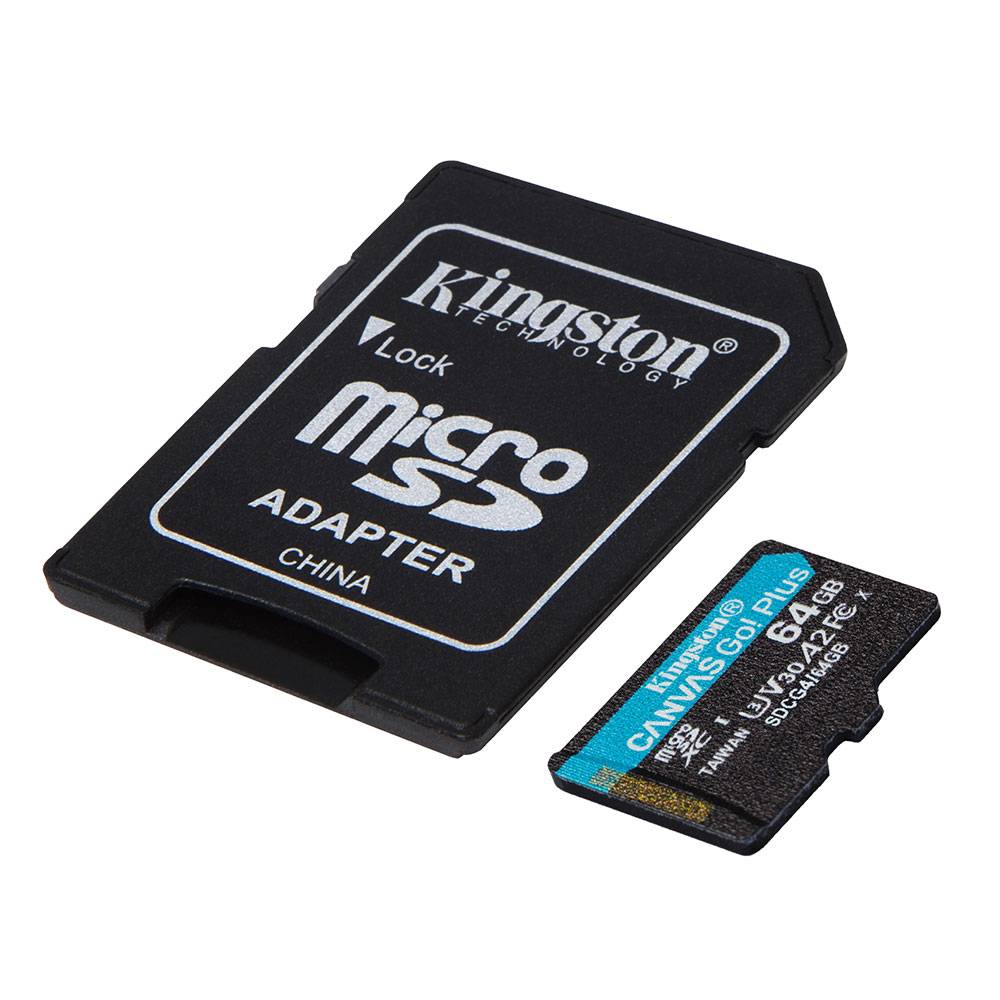 Cartão de Memória Kingston CANVAS Go! Plus 64GB microSD XC com Adaptador/ Classe 10/ 200MBs - Imagem 5