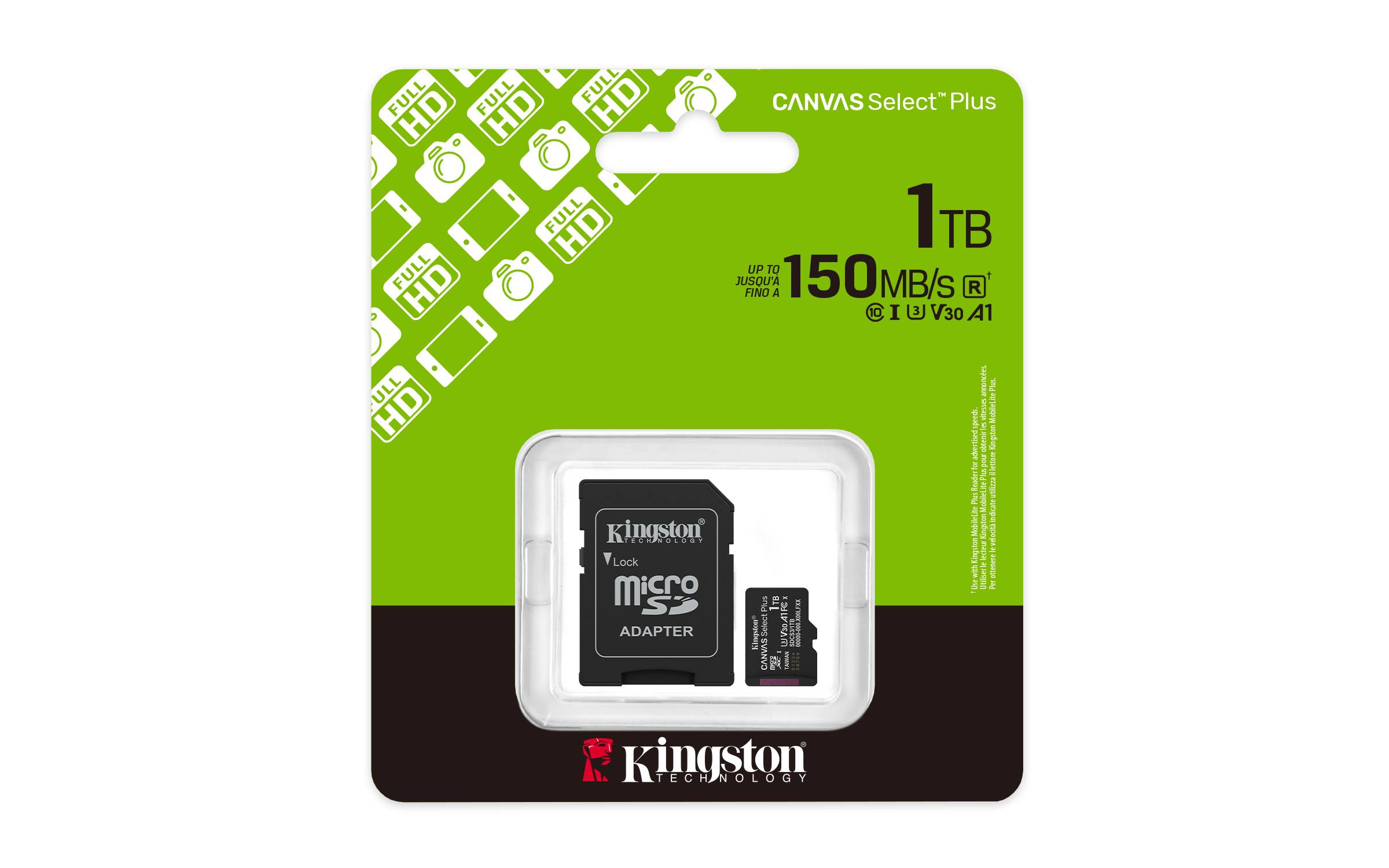 Cartão de Memória Kingston CANVAS Select Plus 1TB microSD XC com Adaptador/ Classe 10/ 150MB/s - Imagem 5