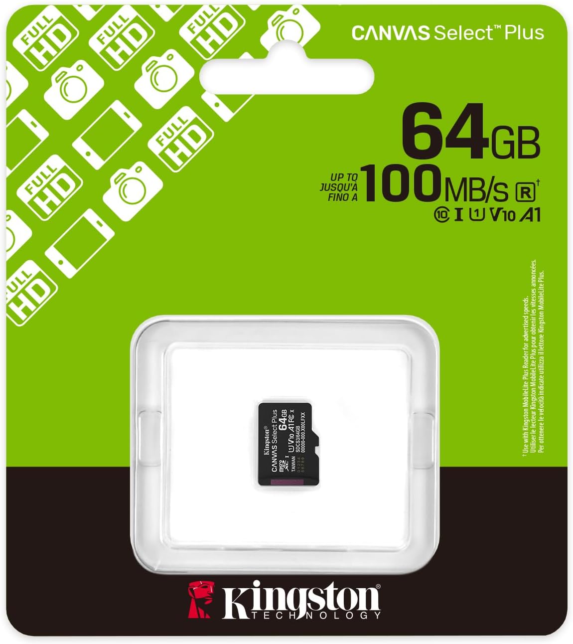 Tinteiro Kingston CANVAS Select Plus 64GB microSD XC/ Classe 10/ 100MBs - Imagem 3