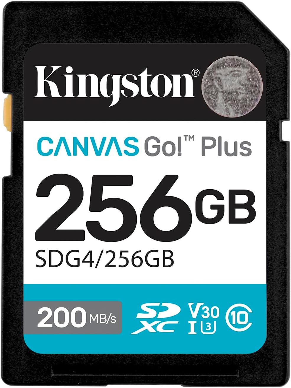 Cartão de Memória Kingston CANVAS Go! Plus 256GB SD XC/ Classe 10/ 200MBs