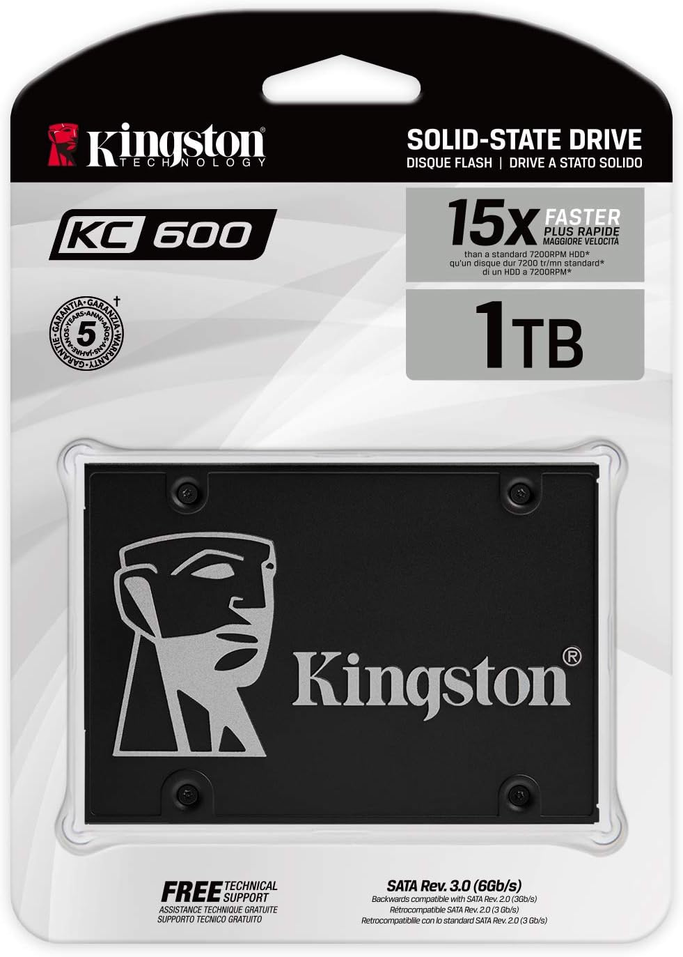 Disco SSD Kingston KC600 1TB/ SATA III/ Capacidade Total - Imagem 4