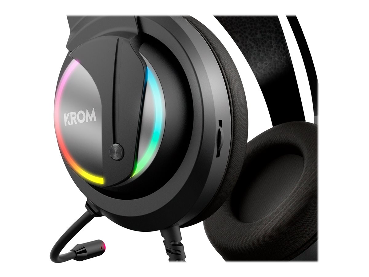 Auscultadores Gaming com Microfone Krom Kappa/ Jack 3.5/ USB 2.0/ Pretos - Imagem 7