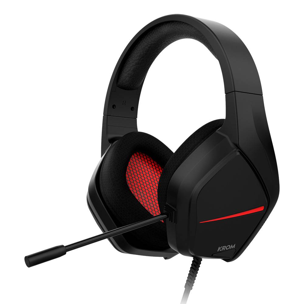Auscultadores Gaming com Microfone Krom Kopa Move/ Jack 3.5/ Pretos