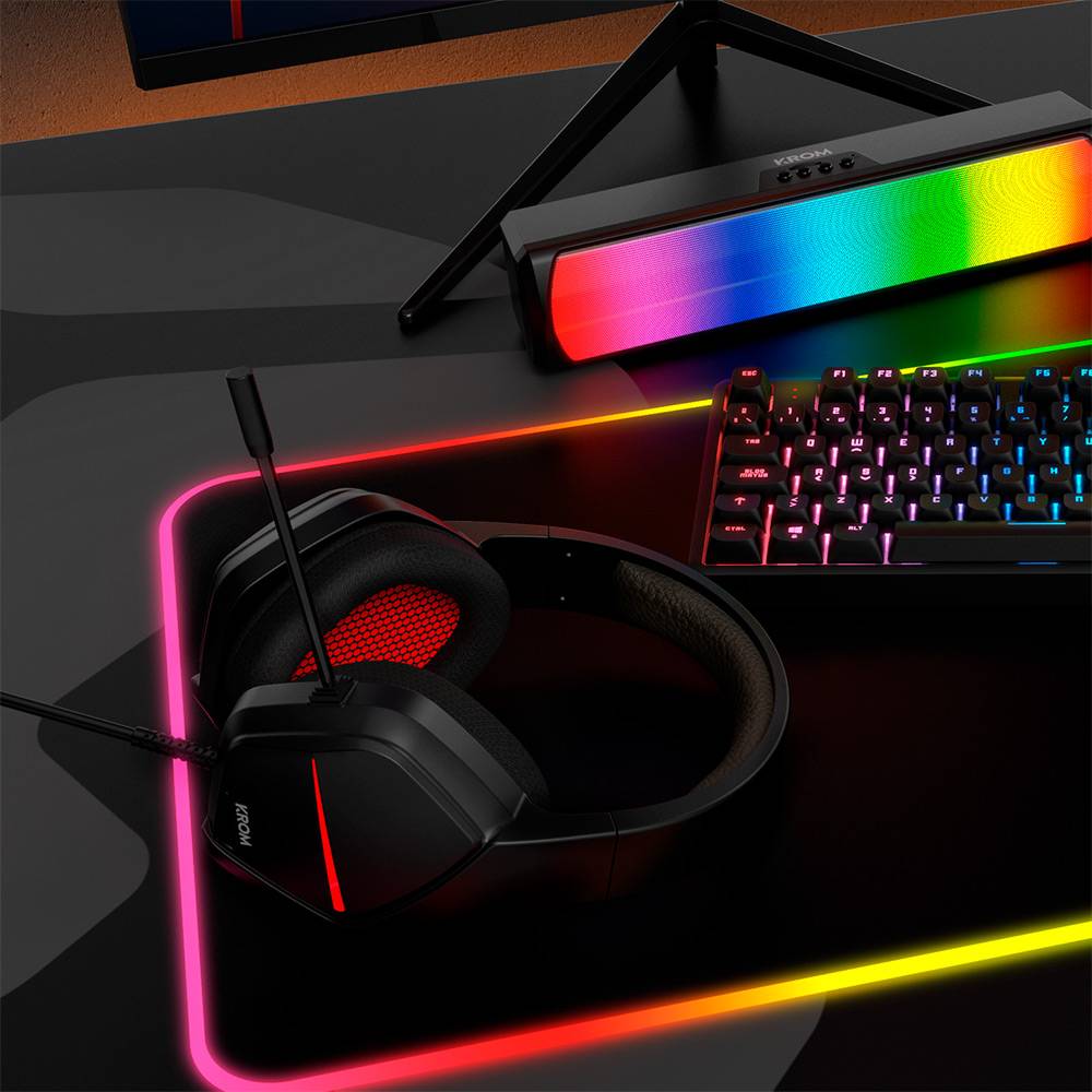 Auscultadores Gaming com Microfone Krom Kopa Move/ Jack 3.5/ Pretos - Imagem 2