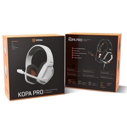 Auscultadores Gaming com Microfone Krom Kopa Pro/ Jack 3.5/ Brancos - Imagem 5