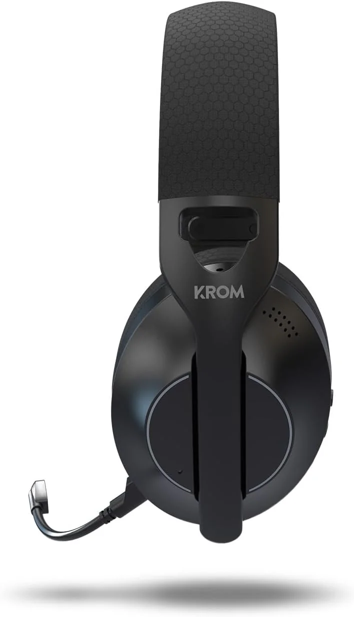 Auriculares Gaming KROM Phase Sem Fios Bluetooth 2.4GHz Jack 3.5mm Drivers 40mm Preto - Imagem 3