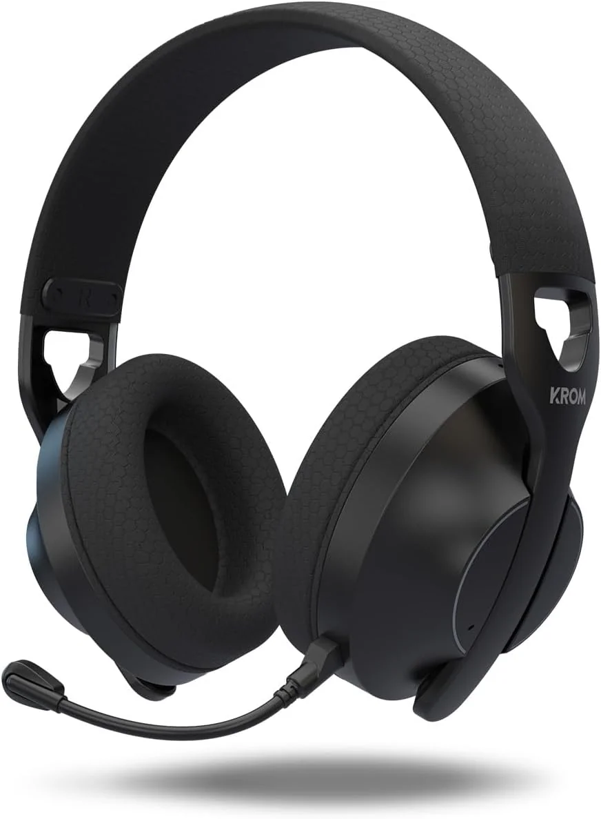 Auriculares Gaming KROM Phase Sem Fios Bluetooth 2.4GHz Jack 3.5mm Drivers 40mm Preto
