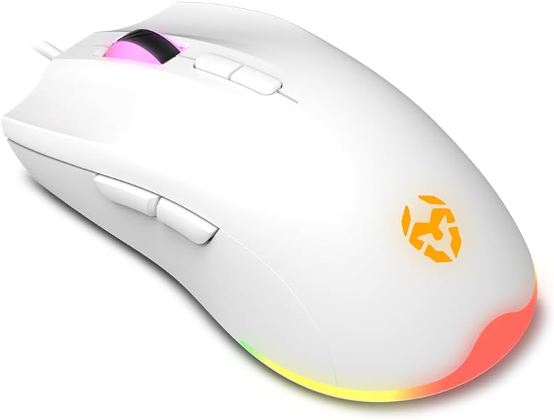 Pack Gaming 4 em 1 Krom Kenta Teclado RGB Rato 7200 DPI Auscultadores 50mm Tapete Branco - Imagem 5
