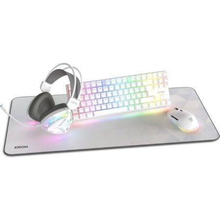 Pack Gaming Krom Klass/ Teclado RGB + Rato Ótico RGB + Tapete de Rato + Auscultadores RGB