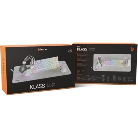 Pack Gaming Krom Klass/ Teclado RGB + Rato Ótico RGB + Tapete de Rato + Auscultadores RGB - Imagem 5