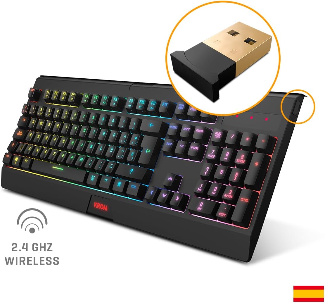 Pack Gaming Krom Kabala/ Teclado + Rato Sem Fios - Imagem 2
