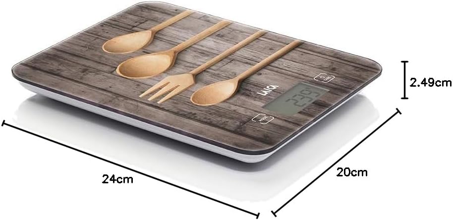 Balança de Cozinha Laica KS5010 Eletrónica até 10kg Precisão 1g Ecrã LCD Touch Vidro Temperado - Imagem 4