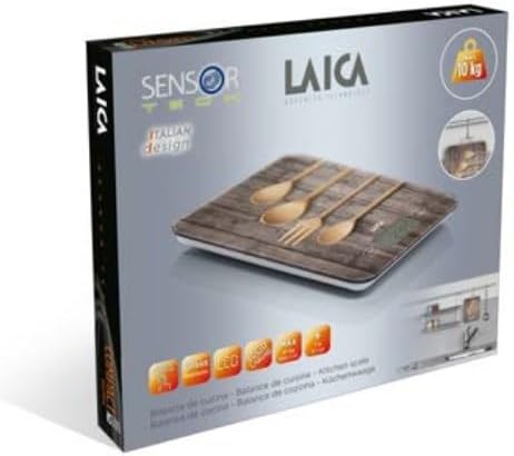 Balança de Cozinha Laica KS5010 Eletrónica até 10kg Precisão 1g Ecrã LCD Touch Vidro Temperado - Imagem 3