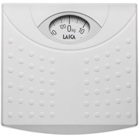 Balança de Casa de Banho Mecânica Laica PS2015W Até 125kg com Plataforma Antiderrapante Branco