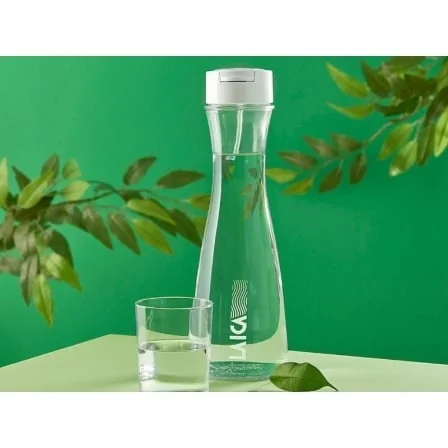 Garrafa Filtrante LAICA GlaSSmart 1.1L em Vidro com 2 Filtros FAST DISK Branco - Imagem 2
