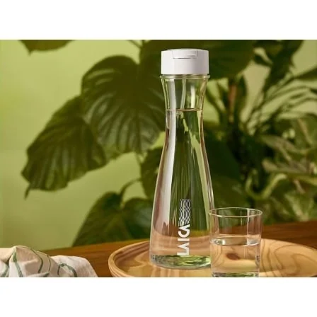 Garrafa Filtrante LAICA GlaSSmart 1.1L em Vidro com 2 Filtros FAST DISK Branco - Imagem 3