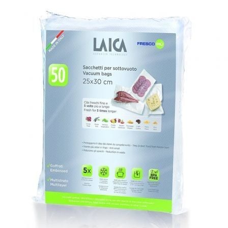 Saco para embalar a vácuo Laica VT3510/ 25 x 30cm/ 50 sacos
