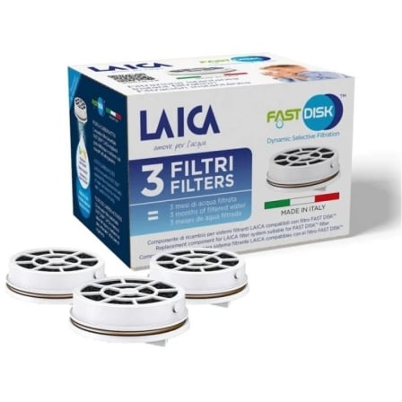 Filtro de Carvão LAICA FAST DISK FD03A Pack de 3 Unidades Compatível Flow'n go 120L