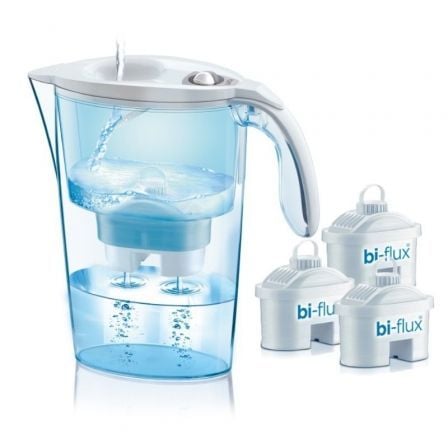 Pack Jarra Filtrante Laica Stream Line/ 2.3L/ Branca/ Jarra + 3 Filtros BI-FLUX