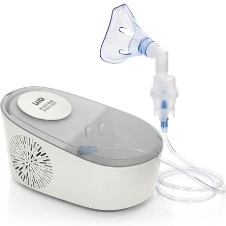 Nebulizador a Pistão LAICA NE2012W para Aerosolterapia 0.35 ml/min com Compartimento de Acessórios Branco