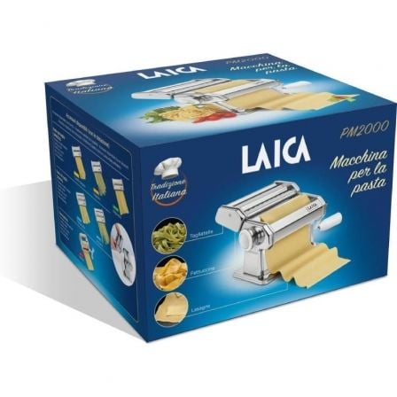 Máquina de Massa Fresca LAICA PM2000 em Aço com 7 Posições e Rolo de Corte Duplo 150mm - Imagem 4