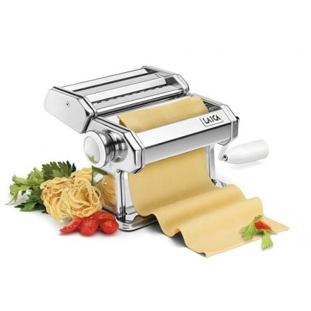 Máquina de Massa Fresca LAICA PM2000 em Aço com 7 Posições e Rolo de Corte Duplo 150mm