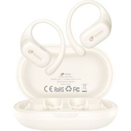 Auriculares Desportivos Bluetooth Leotec Open Air Zenith Sport com estojo de carregamento/ Autonomia 6.5h/ Bege - Imagem 2