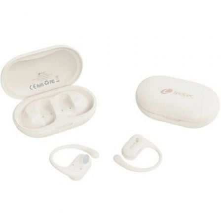 Auriculares Desportivos Bluetooth Leotec Open Air Zenith Sport com estojo de carregamento/ Autonomia 6.5h/ Bege - Imagem 5