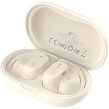Auriculares Desportivos Bluetooth Leotec Open Air Zenith Sport com estojo de carregamento/ Autonomia 6.5h/ Bege - Imagem 3