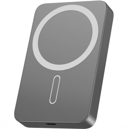 Powerbank LEOTEC LEPOWW20W10G 10000mAh 20W com Carregamento Wireless e Cabo USB-C Cinzento - Imagem 3