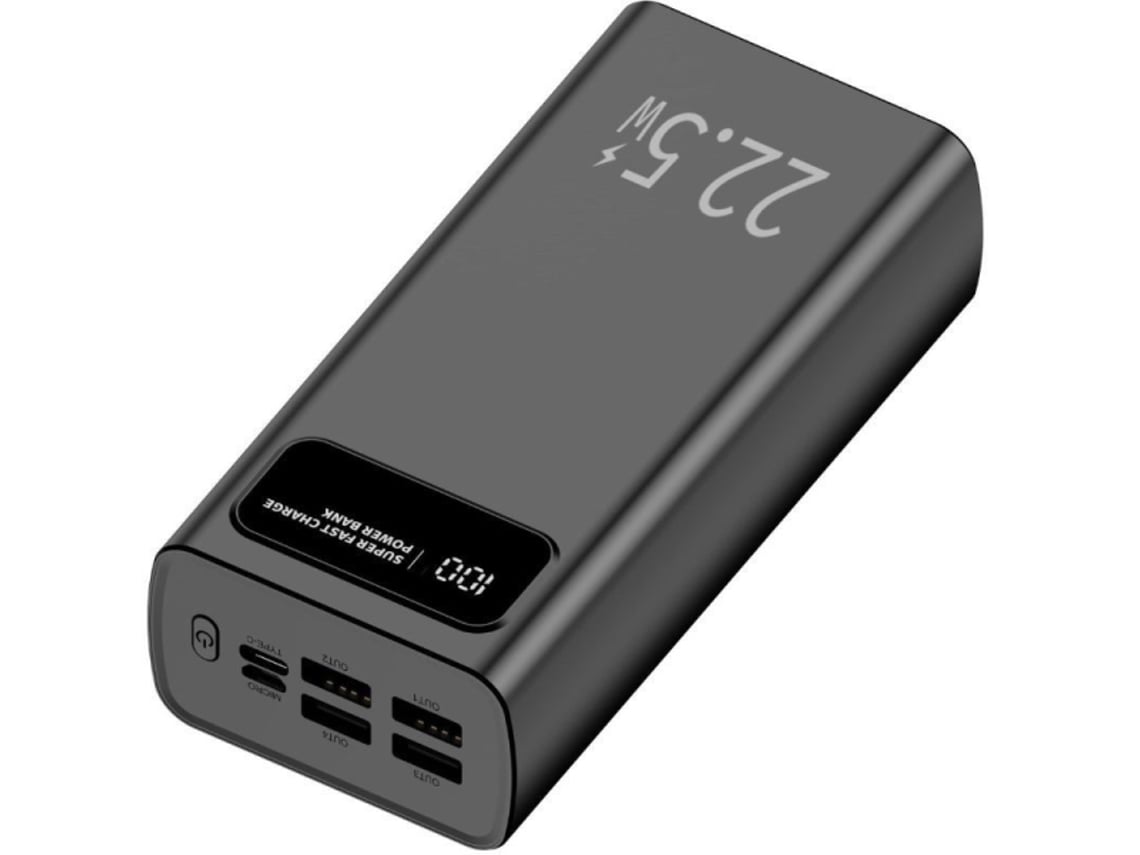 Powerbank 30000mAh Leotec LEPOW30W22W/ 22.5W/ Preta