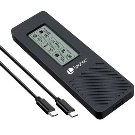 Capa Externa para Disco SSD M.2 NVMe Leotec LEM2EXT01/ USB 3.2/ com Ecrã LCD - Imagem 1