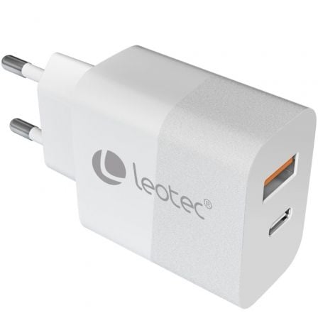 Carregador de Parede Leotec LECSPH20W2W2/ 1xUSB Tipo-C/ 1xUSB/ 20W - Imagem 2