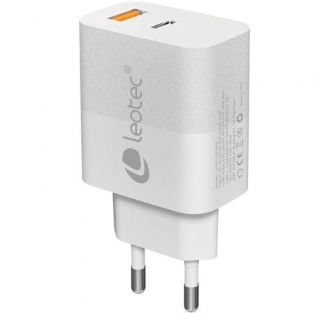 Carregador de Parede GaN Leotec LECSPH30W2W/ 1x USB Tipo-C/ 1x USB/ 30W - Imagem 3