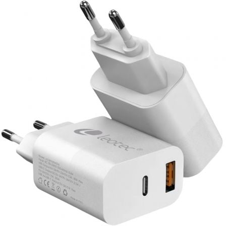 Carregador de Parede GaN Leotec LECSPH30W2W/ 1x USB Tipo-C/ 1x USB/ 30W - Imagem 2