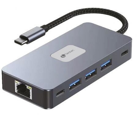 Docking USB Tipo-C Leotec LEDS02/ 3xUSB/ 1xUSB Tipo-C/ 1xUSB Tipo-C PD/ 2xHDMI 4K/ 1xRJ45/ 1xLeitor Cartões SD e MicroSD/ Cinzento - Imagem 3
