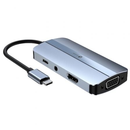 Docking USB Tipo-C Leotec LEDS04/ 2xUSB/ 1xUSB Tipo-C/ 1xUSB Tipo-C PD/ 1xHDMI 4K/ 1xVGA/ 1xAudio/ Azul - Imagem 2