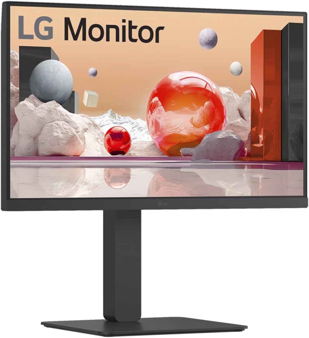 Monitor Profissional LG 24BA850-B 23.8"/ Full HD/ Webcam/ Multimédia/ Preto
