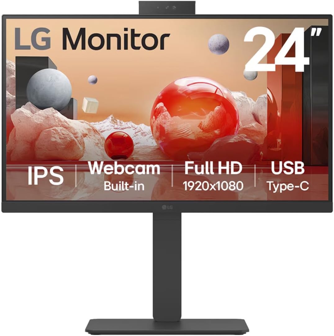 Monitor Profissional LG 24BA850-B 23.8"/ Full HD/ Webcam/ Multimédia/ Preto - Imagem 2