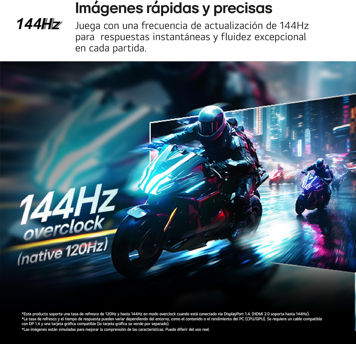 Monitor Gaming LG UltraGear 24G411A-B 23.7"/ Full HD/ 1ms/ 144Hz/ IPS/ Preto - Imagem 4