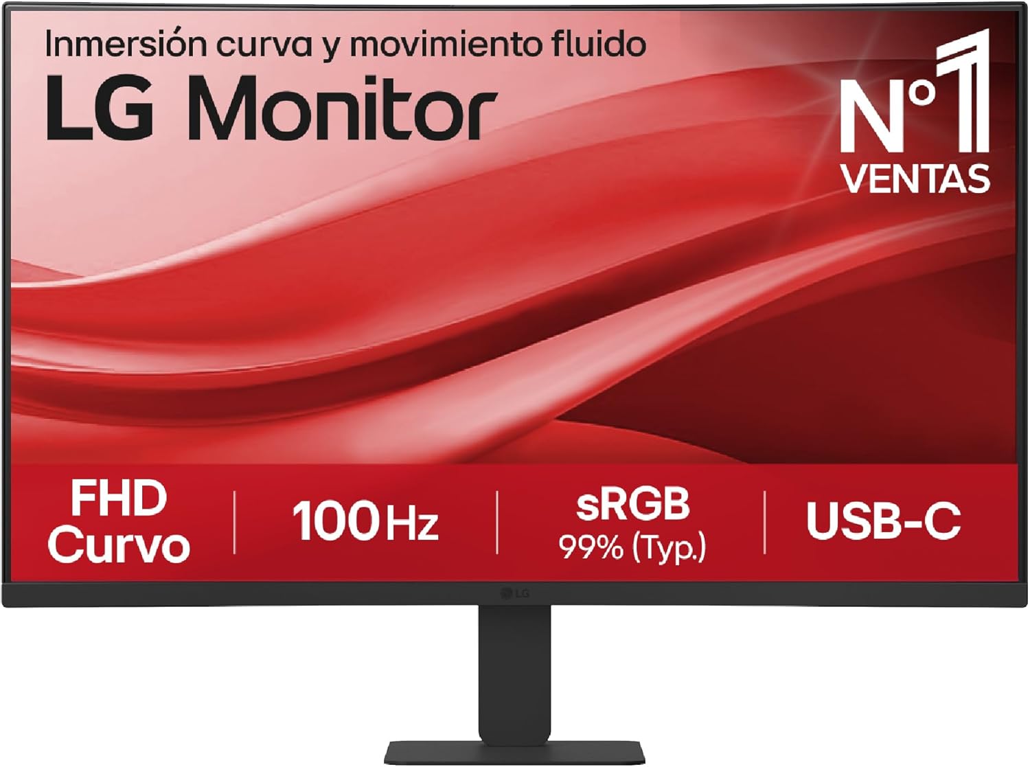 Monitor Curvo LG 27U421A-B 27"/ Full HD/ Preto