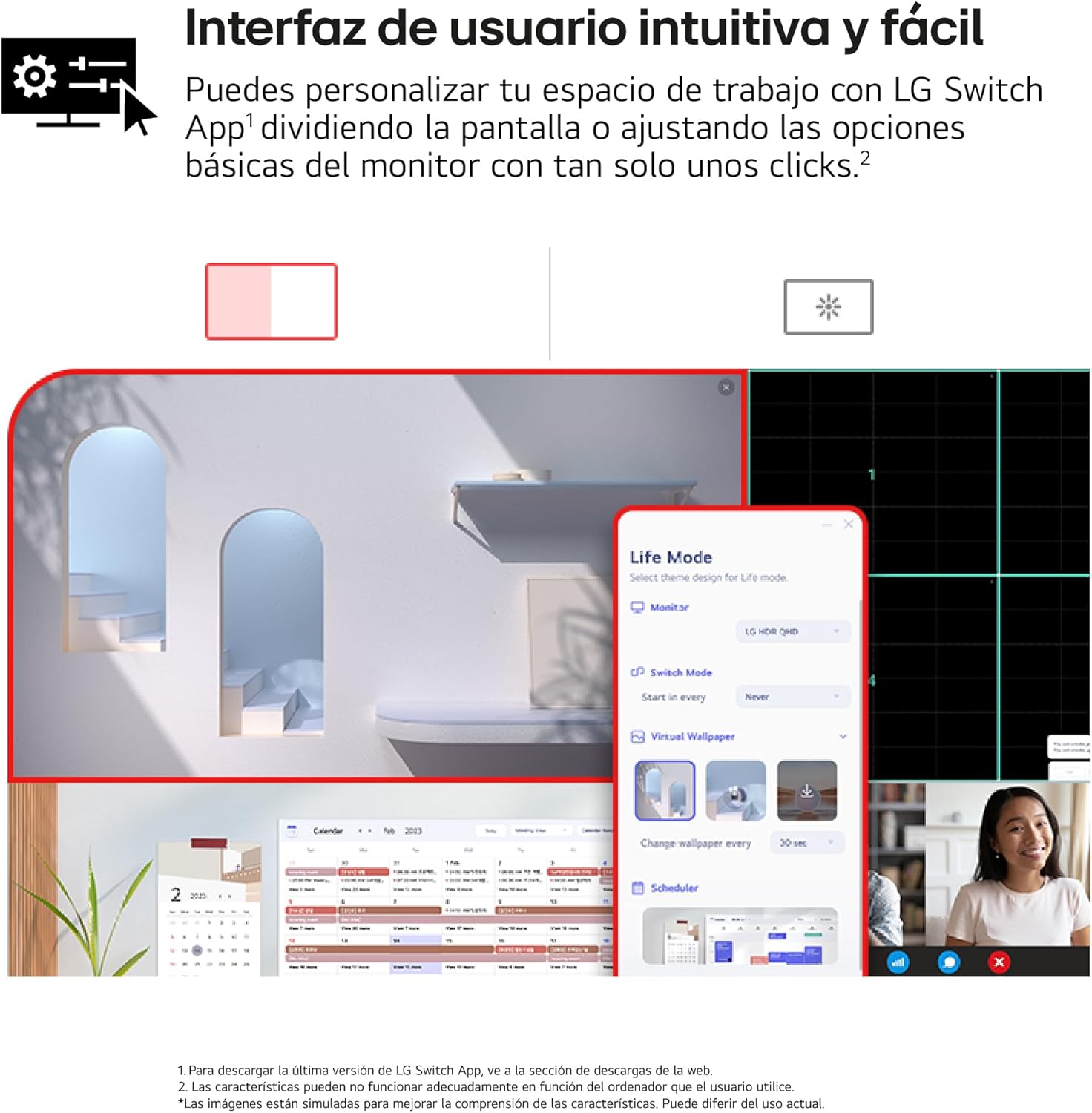 Monitor Profissional LG UltraFine 27US550-W 27"/ 4K/ Regulável em altura/ Branco - Imagem 5