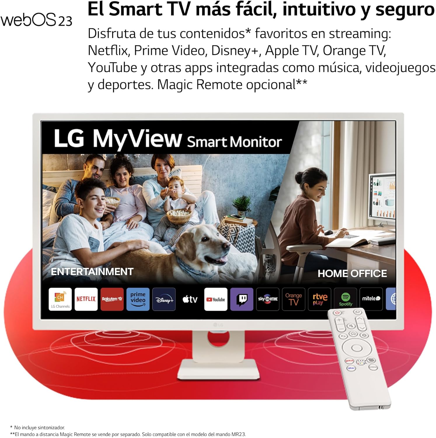 Smart Monitor LG MyView 32SR50F-W 31.5"/ Full HD/ Multimédia/ Smart TV/ Branco - Imagem 2